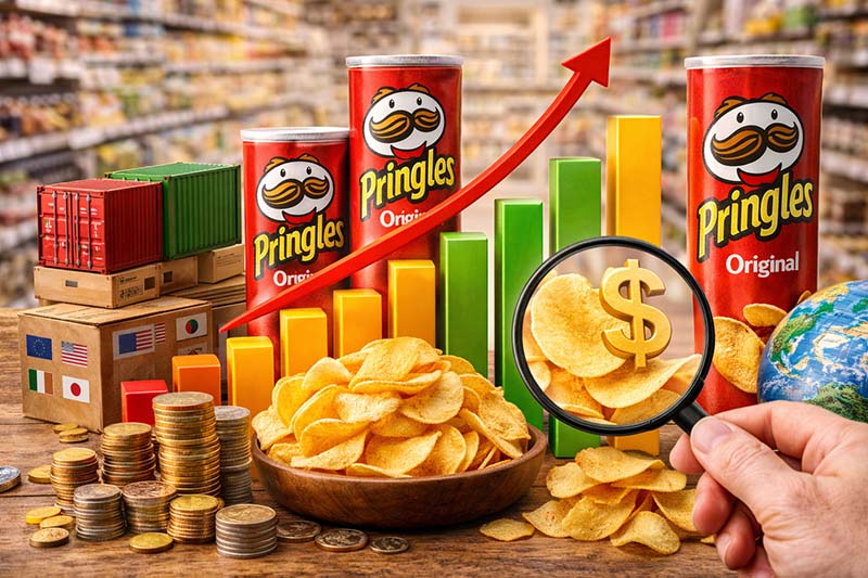 قیمت چیپس پرینگلز و عوامل مؤثر بر آن