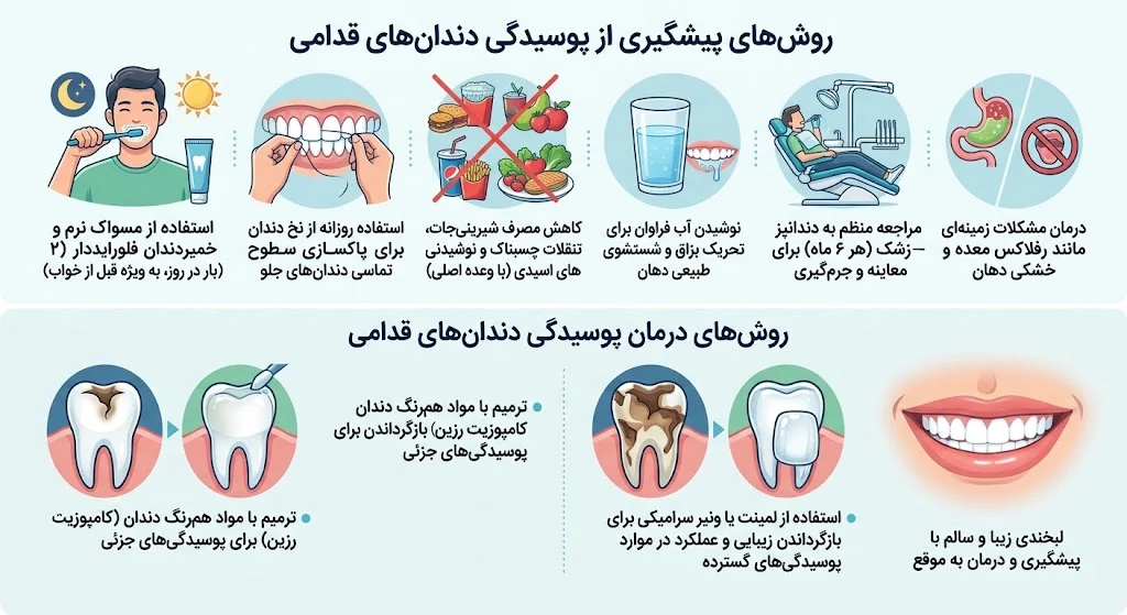 علت پوسیدگی دندانهای جلو
